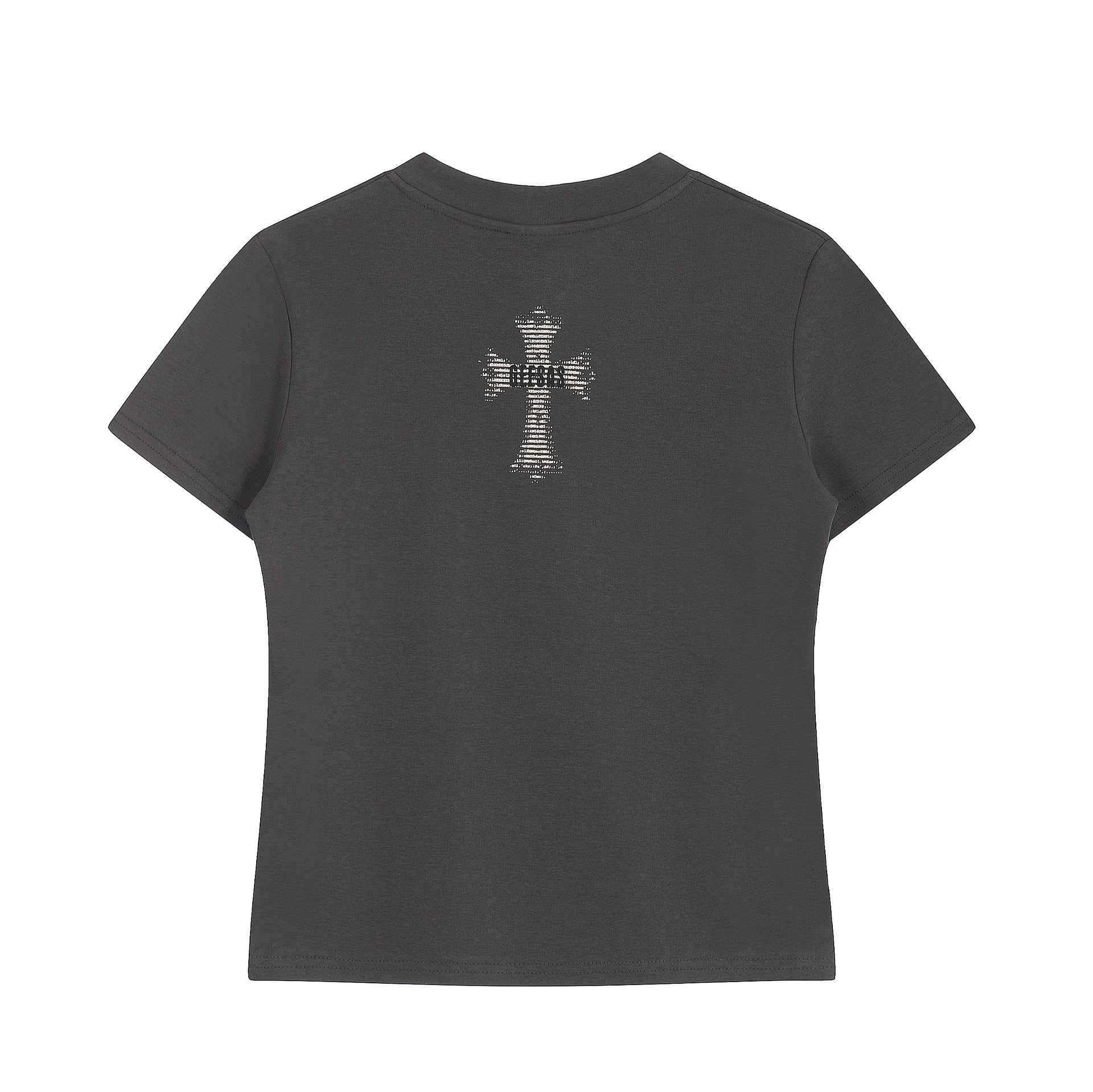 Print V-Neck Short Sleeve T-Shirt, Shoulder Length, Casual Style