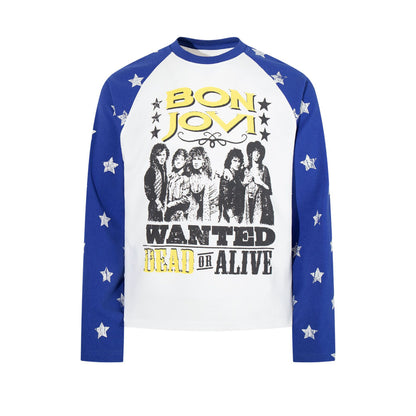 Rock band printed long sleeved T-shirt for men and women | MuddyStock Originals Blue