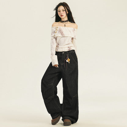 Casual Loose Wide-Leg Jeans For Women | MuddyStock Originals MuddyStock