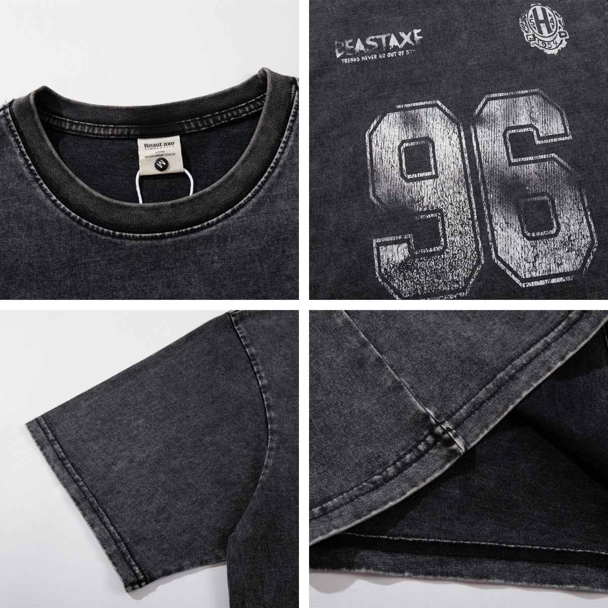 Retro Washed Letter Print Short Sleeve T-Shirt For Men And Women | MuddyStock Originals MuddyStock