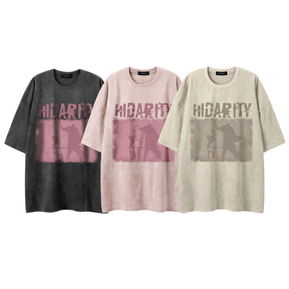 Abstract short sleeved letter figurine