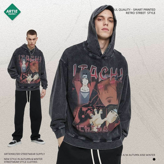 High Street Trendy Anime Shadow Print Men's Sweatshirt | MuddyStock Originals MuddyStock