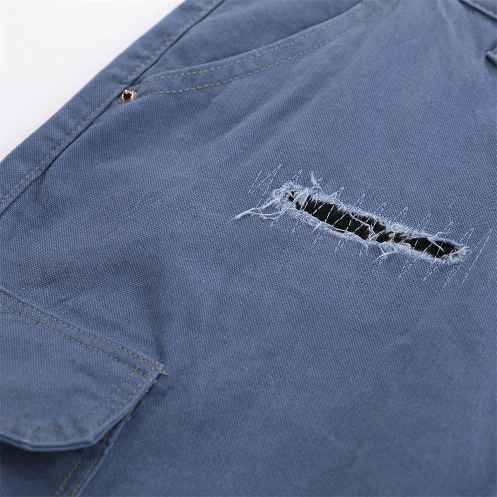 Punch patch workwear shorts
