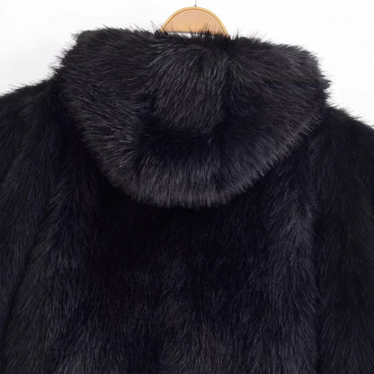 Faux fur hooded jacket for women | MuddyStock Originals