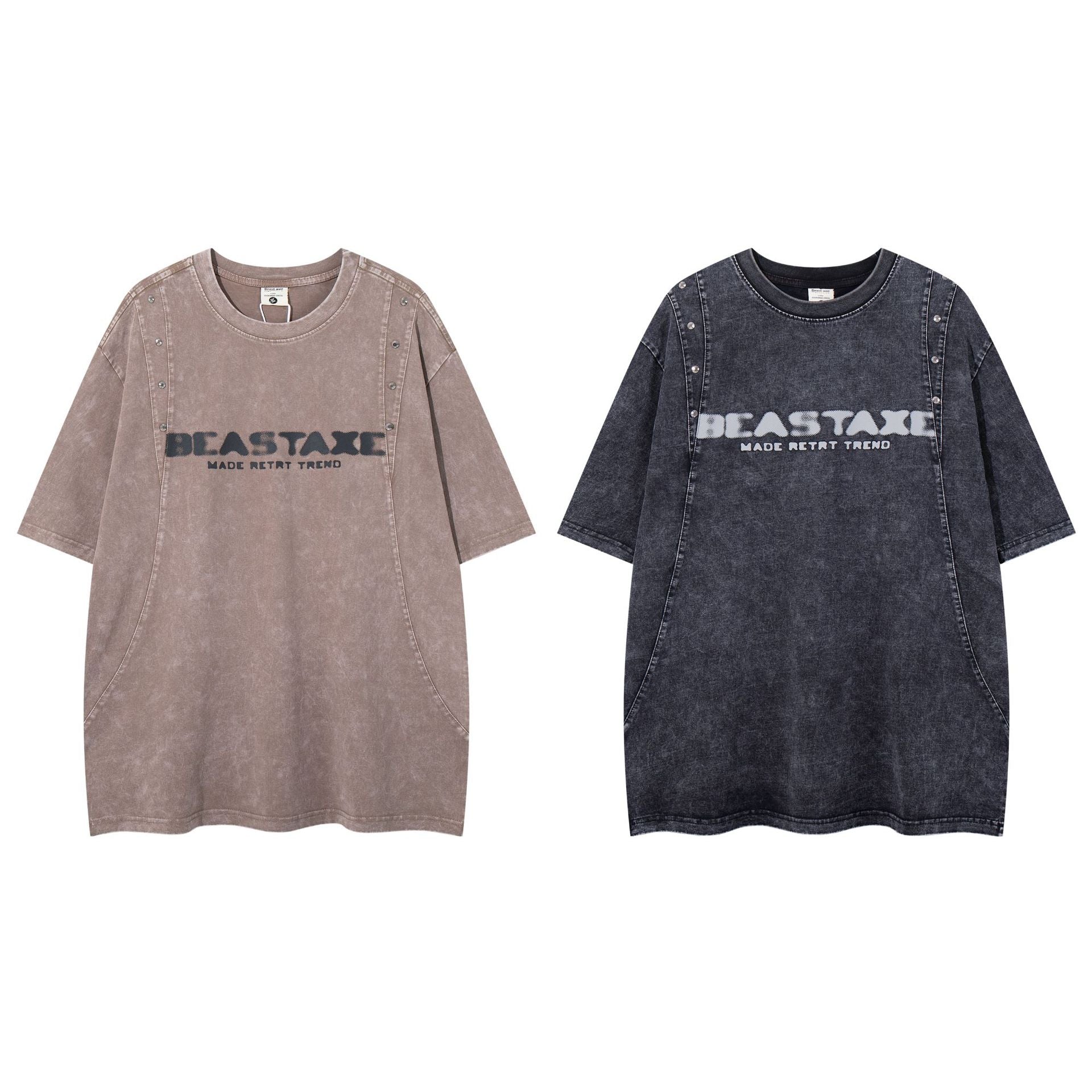 Men's short sleeved T-shirt retro washed pure cotton | MuddyStock Originals MuddyStock