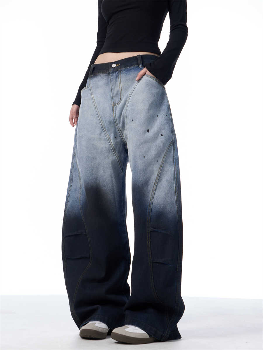 Gradient Tie-dye Machete Jeans For Women
