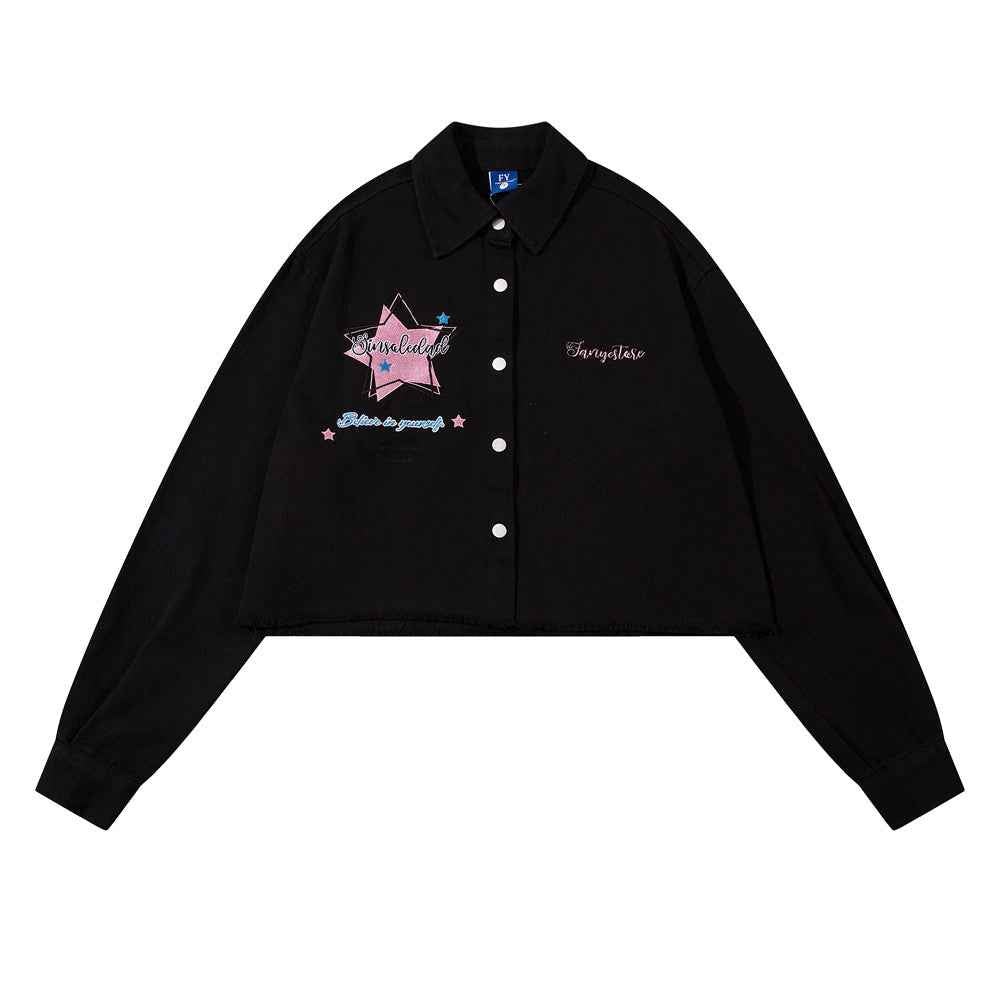 Five-pointed Star Long-sleeved Shirt For Women