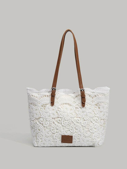 Mori Style Western Style Lace Lace Handbag White MuddyStock