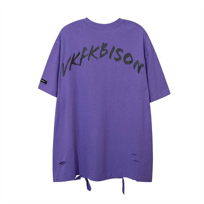 Ripped Half Sleeve T-shirt For Men And Women MuddyStock