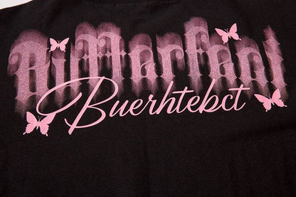 American High Street Butterfly Printed T-shirt For Men And Women MuddyStock