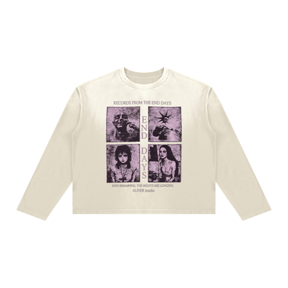 Sunfade Boxy Long Sleeve T-Shirt For Men | MuddyStock Originals Apricot