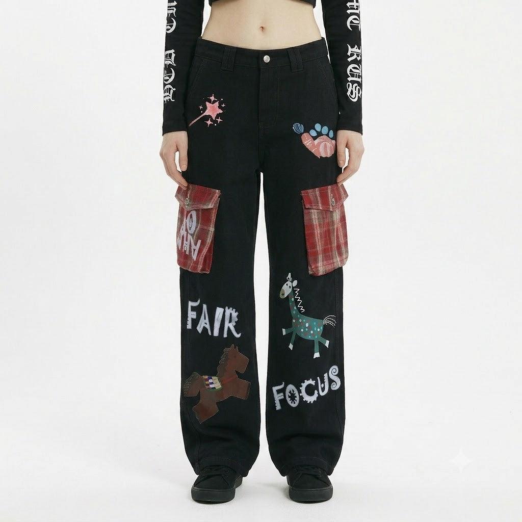 Casual Wide-Leg Denim Pants for Women | MuddyStock Originals