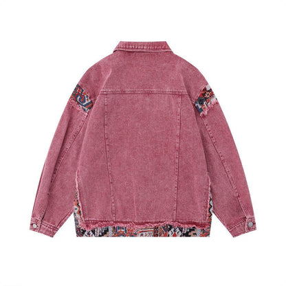 Stitching Edging Denim Jacket For Women MuddyStock