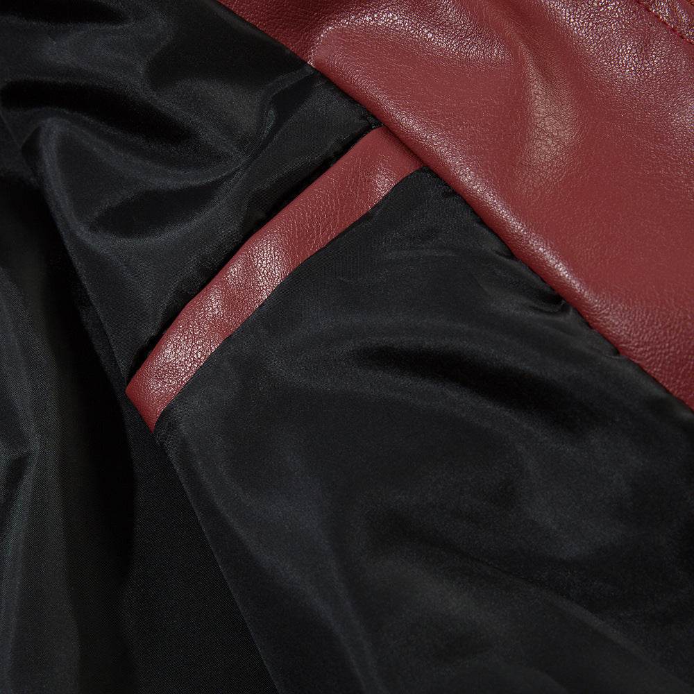 Retro Car Printing Loose Lapels Leather Coat For Both Men And Women MuddyStock