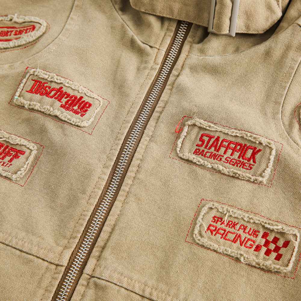 American Retro Workwear Canvas Jacket For Men And Women MuddyStock