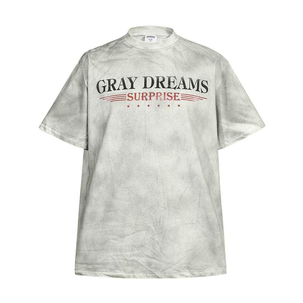 Men's Vintage Inkjet Tie-dye T-shirt null