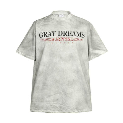 Men's Vintage Inkjet Tie-dye T-shirt null