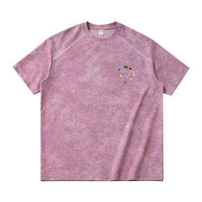 Snowflake Climbing Print Short-Sleeve T-Shirt For Men Pink null