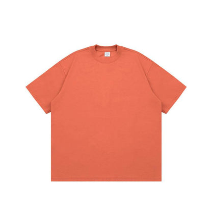 Fashion Solid Color Short Sleeves Watermelon red MuddyStock