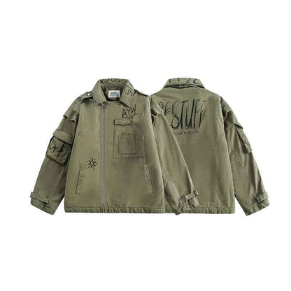 Flying Tooling Quilted Baggy Jacket For Men null