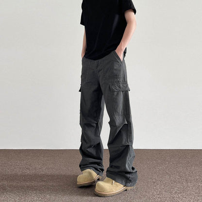American Retro Washed Distressed Overalls Men MuddyStock