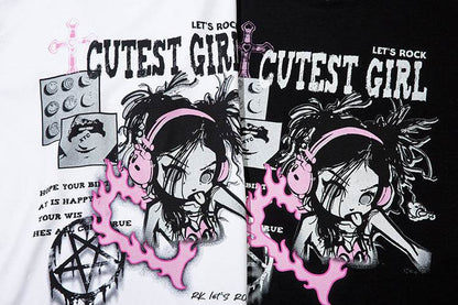 Cartoon Animation Printed Short Sleeve Women MuddyStock