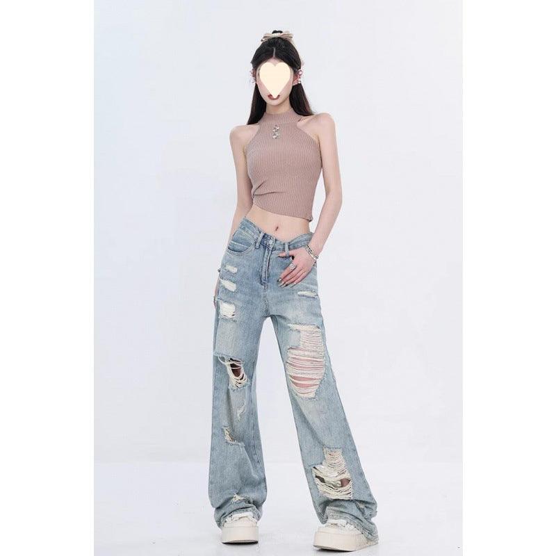 Straight Loose Slimming Wide-leg Pants For Women