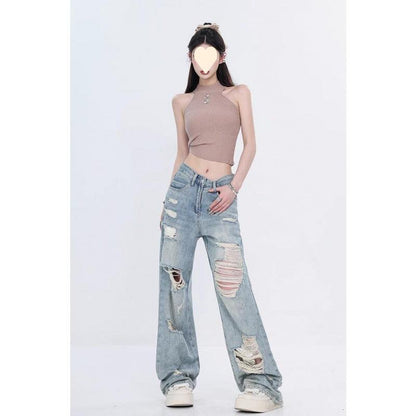 Straight Loose Slimming Wide-leg Pants For Women