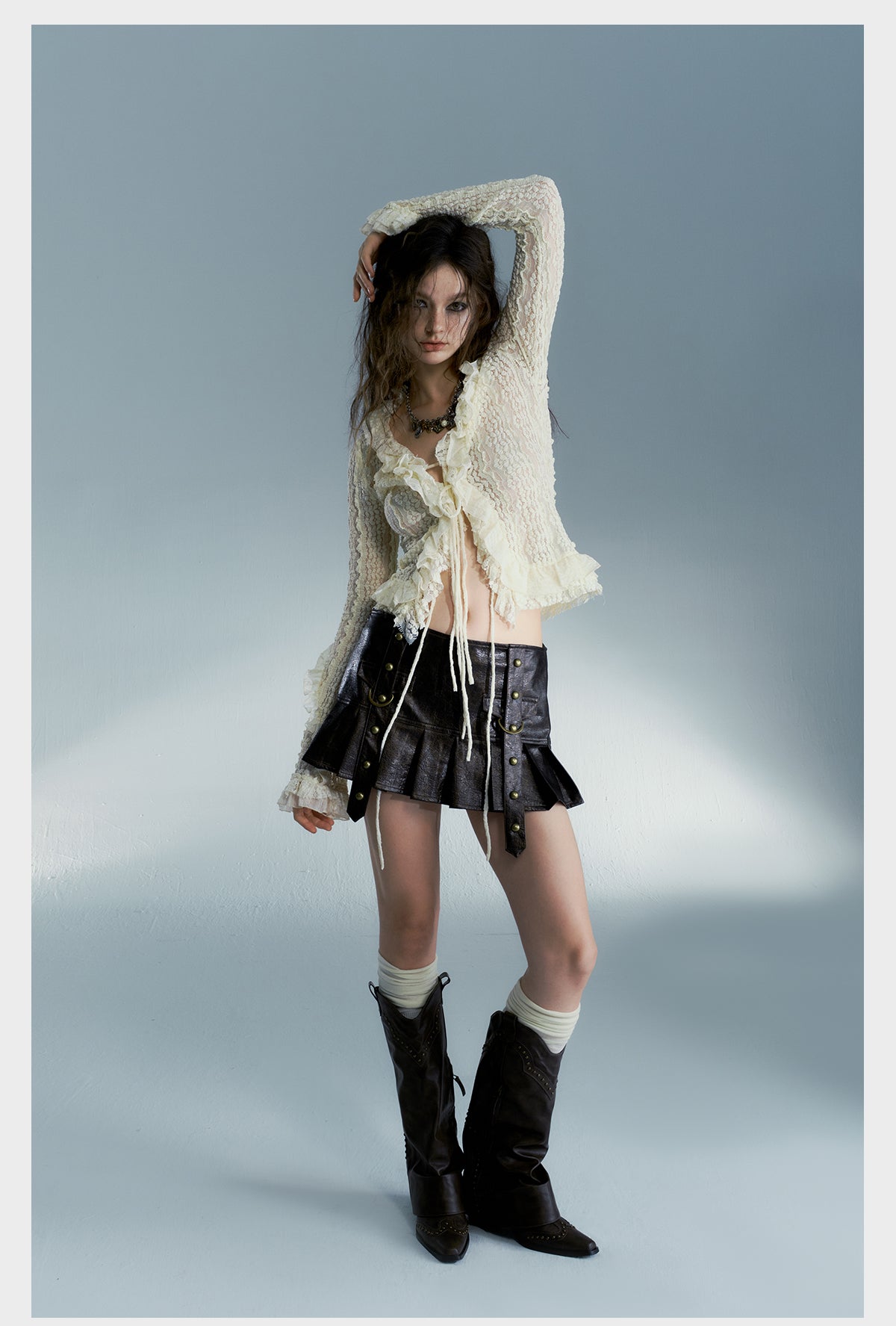 Heavy Wash Leather Skirt For Women All Products