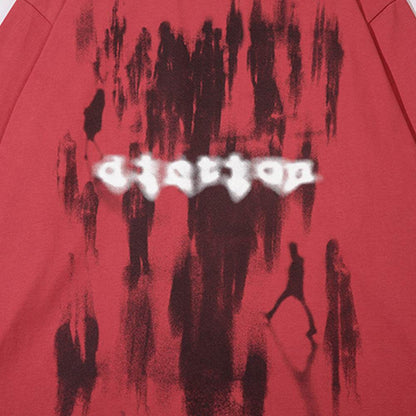 Men's Graffiti Printing Long-sleeved T-shirt For Women MuddyStock