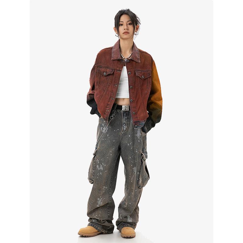 American Retro Loose Wash Denim Jacket For Women All Products