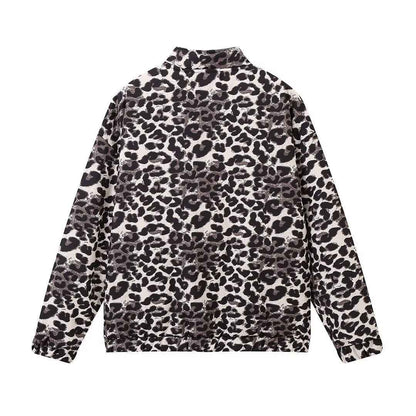 Retro leopard print jacket for women MuddyStock