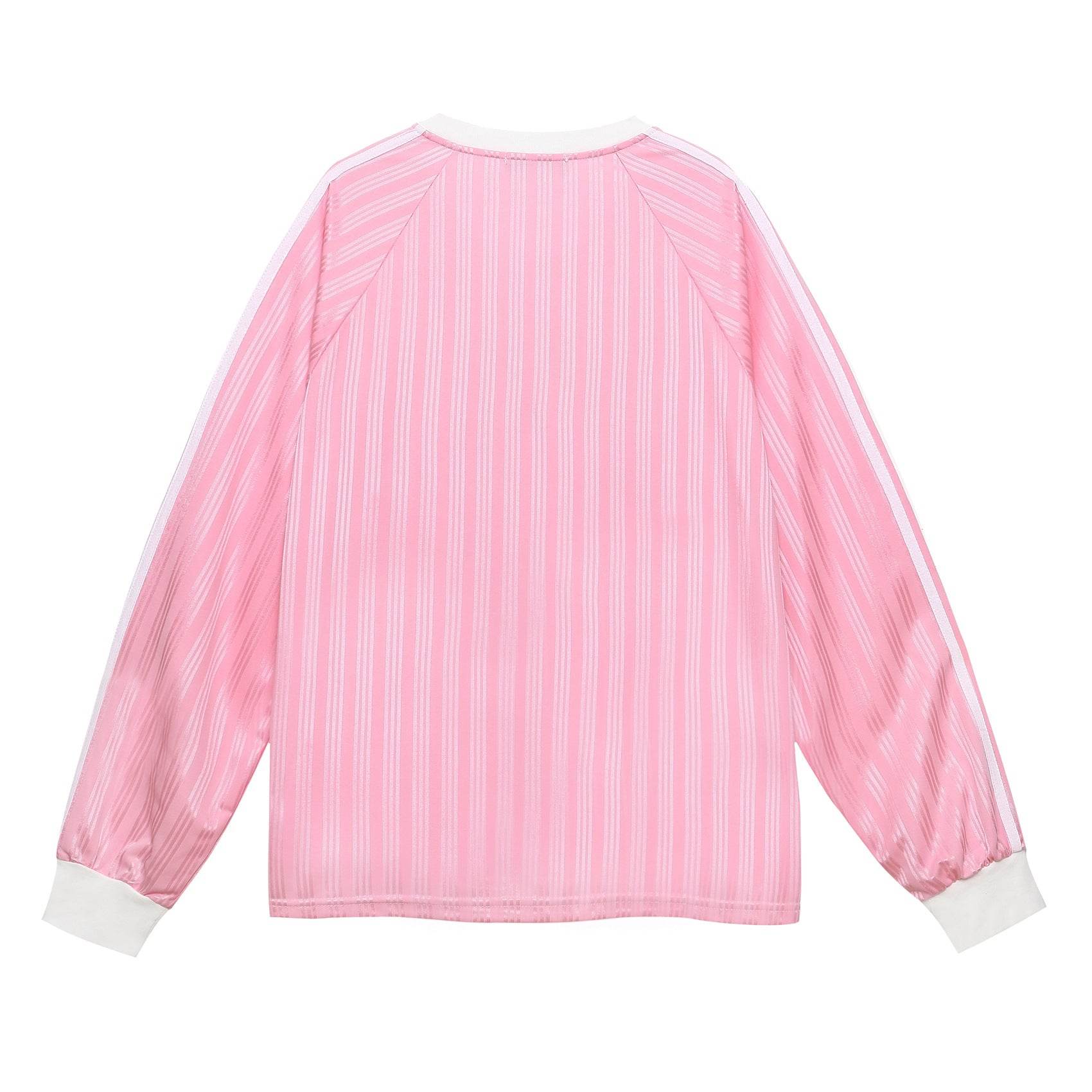 Striped Cartoon Letter Print V-Neck Long Sleeve T-Shirt For Women | MuddyStock Originals MuddyStock