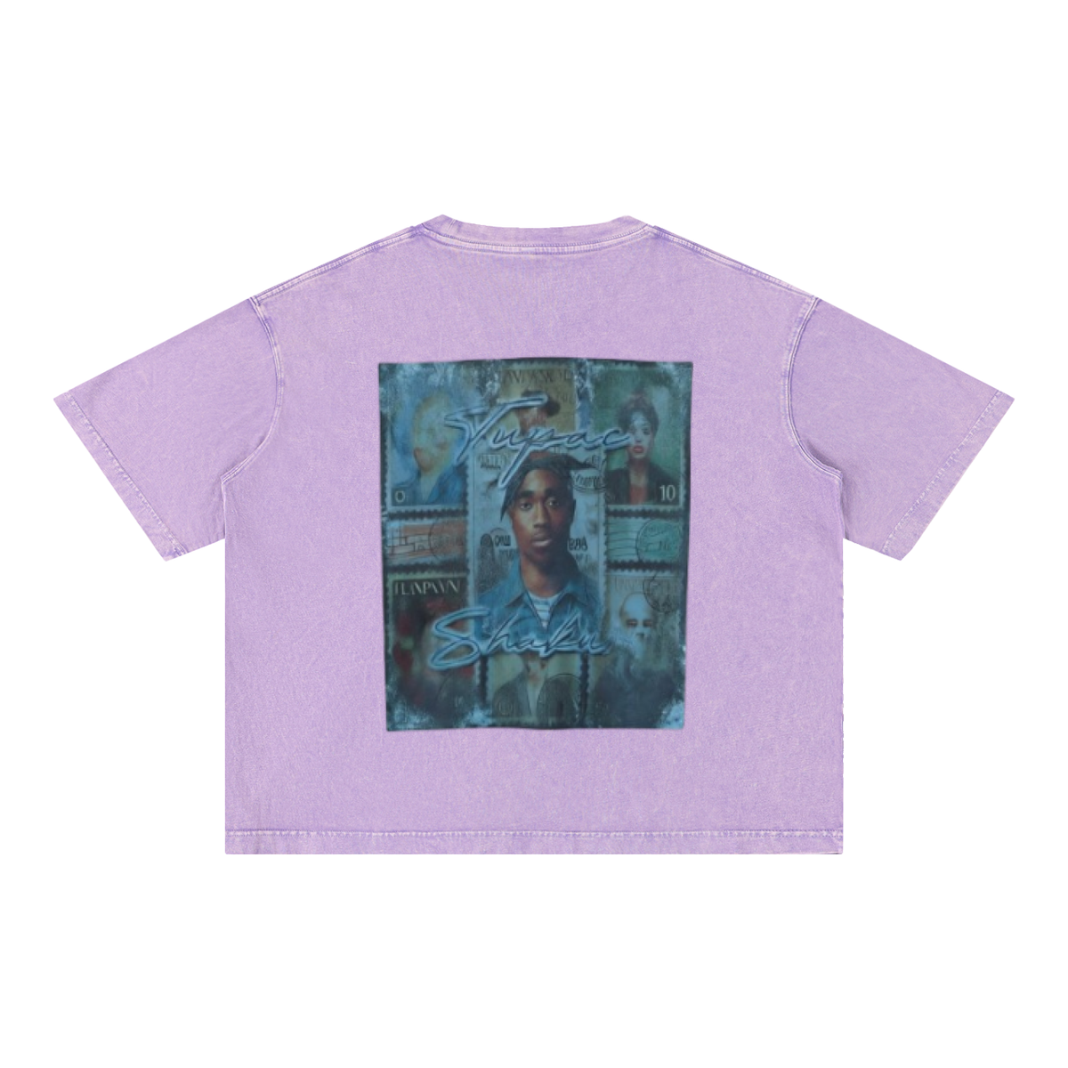 Mineral Wash Boxy Cotton T-Shirt For Men | MuddyStock Originals Purple