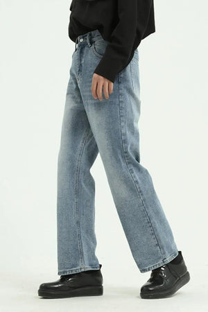 Baggy Jeans with Pockets For Men | MuddyStock Originals Light Blue