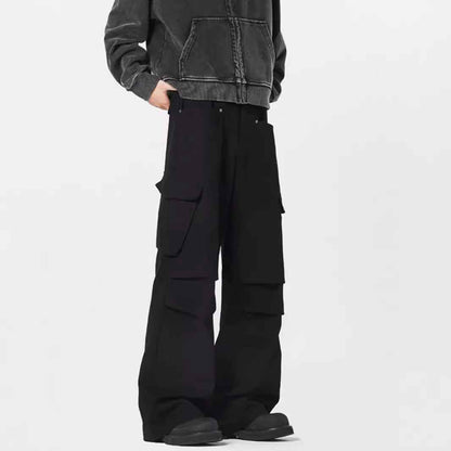 Retro High Street Fashion Trendy Trousers Trendy Men's Straight Casual Pants MuddyStock