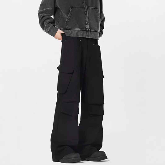 Retro High Street Fashion Trendy Trousers Trendy Men's Straight Casual Pants MuddyStock
