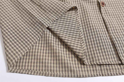 Fashion Fine Plaid Short-sleeved Shirt For Men null