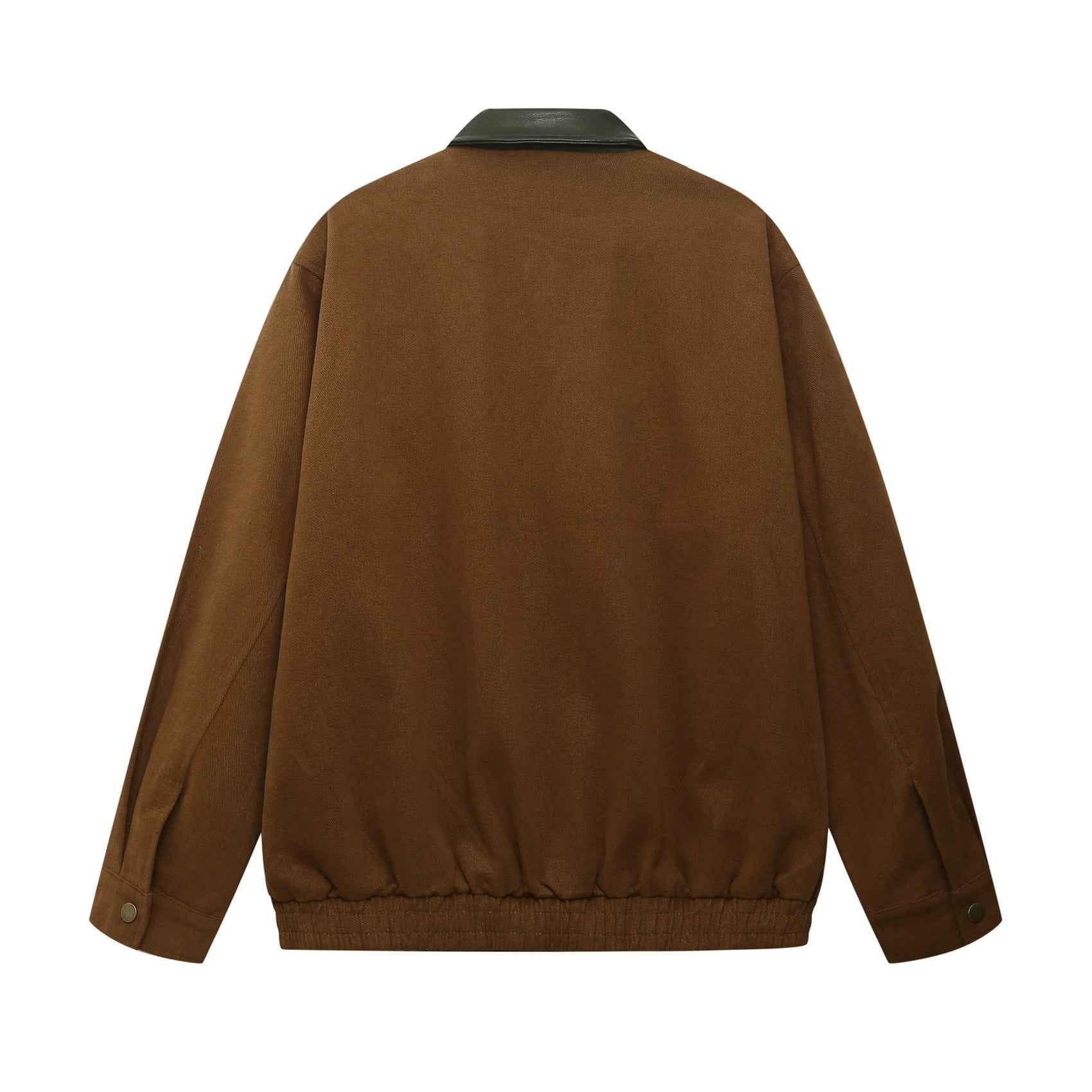 Fun Cartoon Embroidered Turn-Down Collar Jacket For Men | MuddyStock Originals
