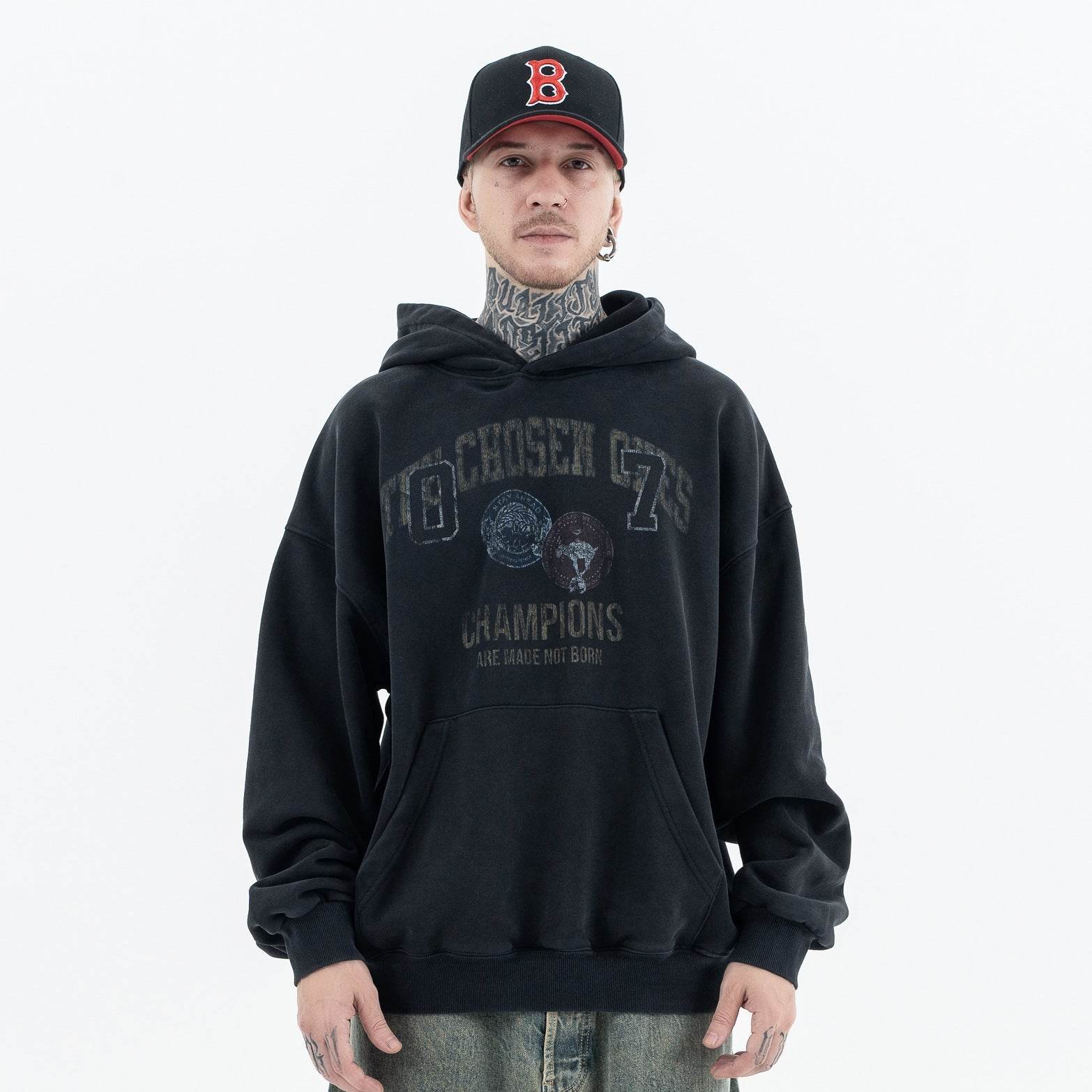 Men's Faded Hooded Sweatshirt Loose Fit | MuddyStock Originals MuddyStock