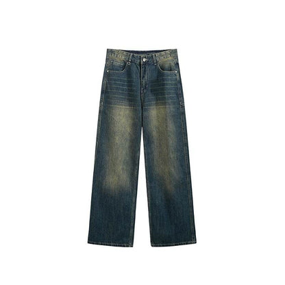 Washed Cut Wide Leg Jeans Men MuddyStock