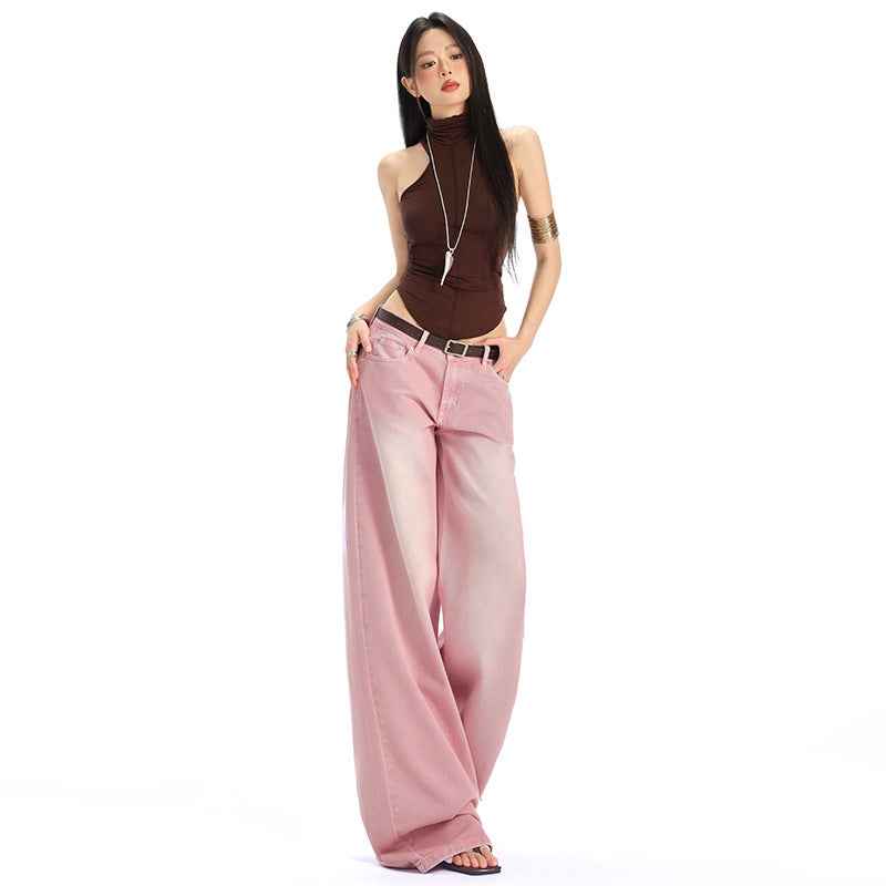 Women's Low-Waist Loose Fit Straight Leg Casual Pants | MuddyStock Originals MuddyStock