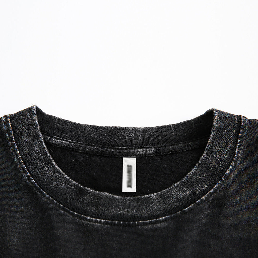 Fashion Flower Letter Print Short-sleeve For Men And Women MuddyStock