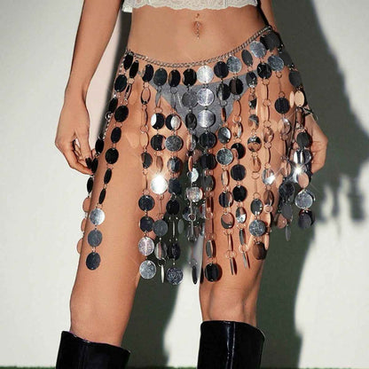 Geometric Sequin Skirt For Women All Products