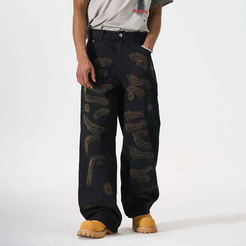 Straight Leg Wide Leg Jeans For Men | MuddyStock Originals