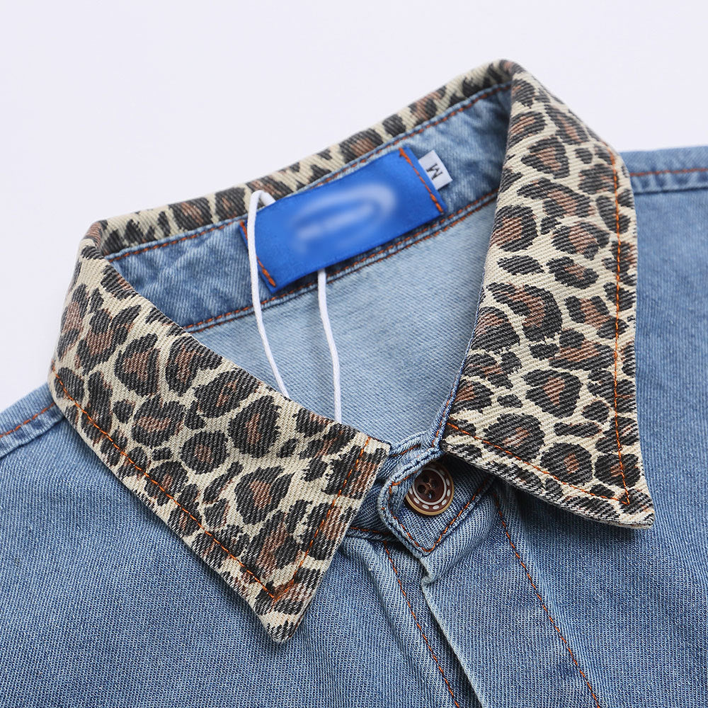 Fun Cartoon Leopard Print Applique Short Sleeve Shirt For Men And Women | MuddyStock Originals eprolo