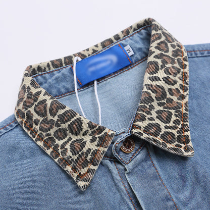 Fun Cartoon Leopard Print Applique Short Sleeve Shirt For Men And Women | MuddyStock Originals eprolo