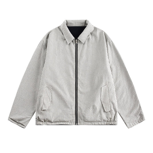 Both Sides Wear Jacket Men's And Women's Same Spring And Autumn Black And Gray All Products