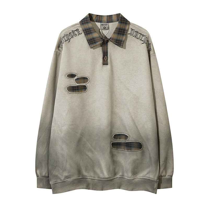 American Plaid Lapel Sweater For Men And Women MuddyStock