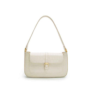 High-end Print Shoulder Bag For Women | MuddyStock Originals Milkshake white Large Crocodile pattern